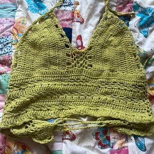 Cute knitted party crop top